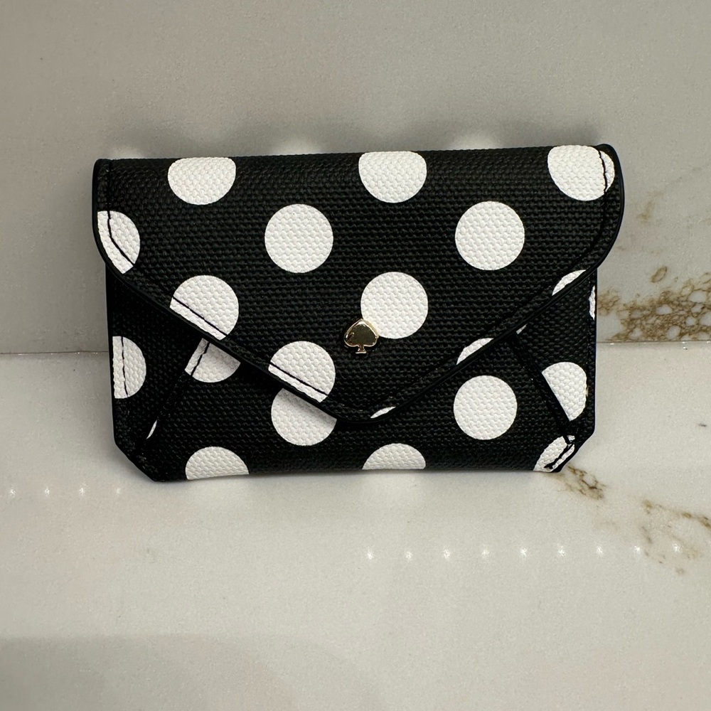 NWT Kate Spade x Target Black and White Polka Dot Wallet